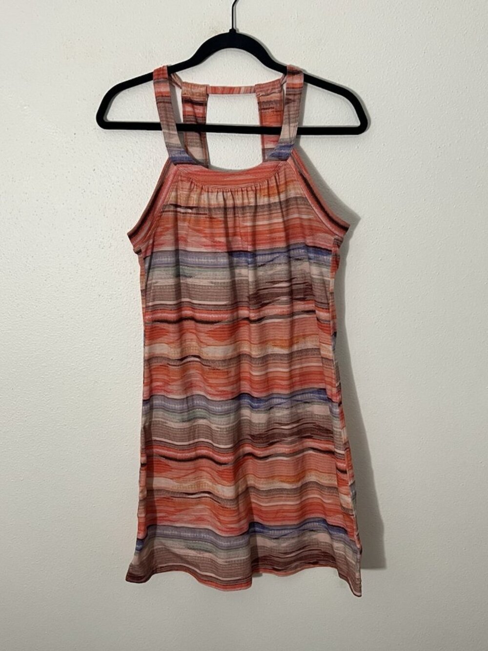 Prana Dress Women’s Medium  Sunset Cantine Halter Style Built In Bra Athletic